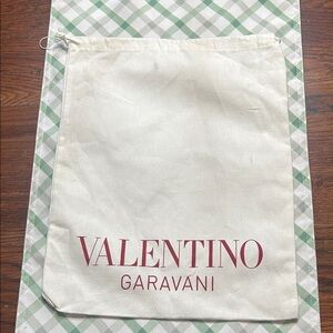 Valentino Garavani Cream Bag with Red Logo